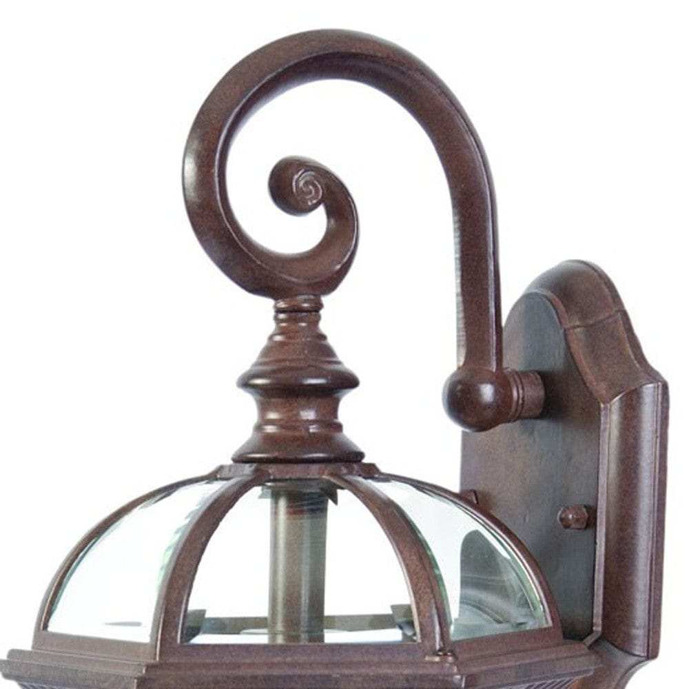 Dark Brown Eastern Lantern Wall Light - Homeroots - Flyclothing LLC