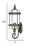 Antique Brown Cylindrical Lantern Wall Light - Homeroots - Flyclothing LLC
