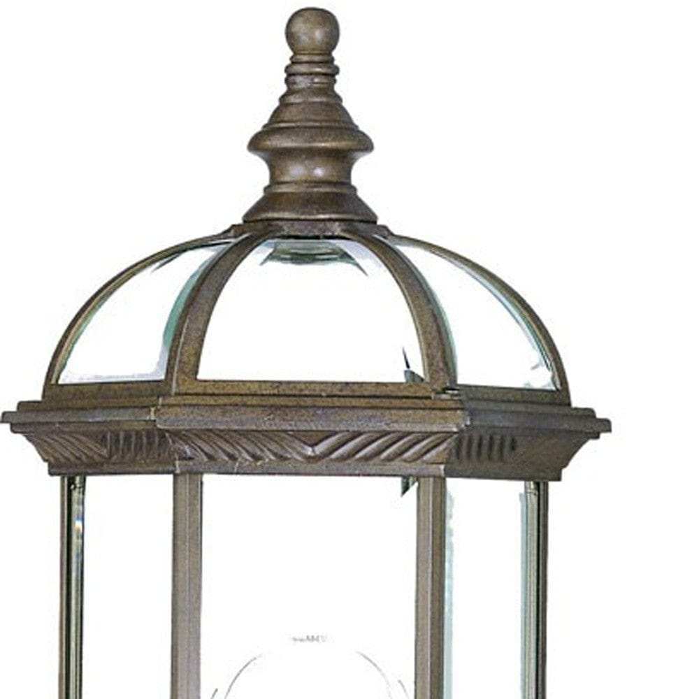 Antique Brown Cylindrical Lantern Wall Light - Homeroots - Flyclothing LLC
