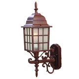 Dark Brown Window Pane Lantern Wall Sconce - Homeroots - Flyclothing LLC