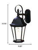XL Matte Black Swing Arm Hanging Lantern Wall Light - Homeroots - Flyclothing LLC