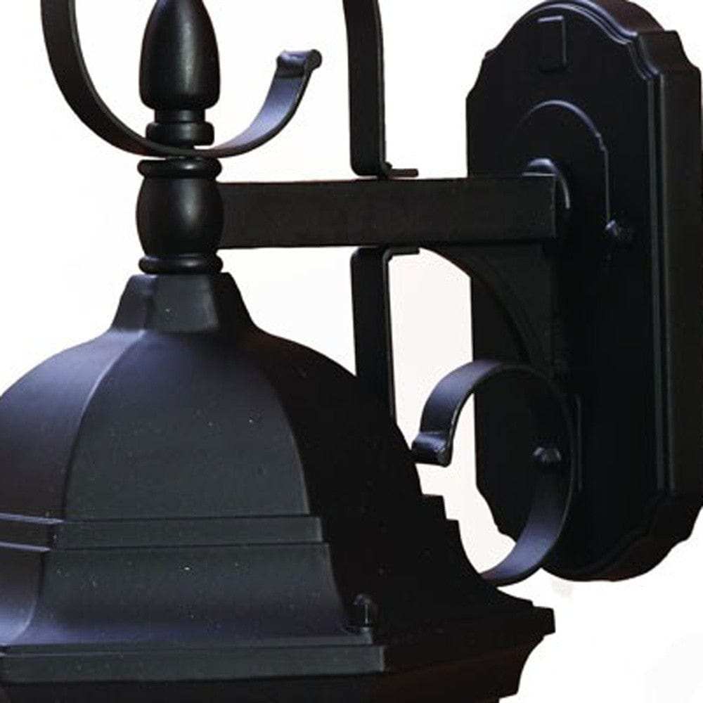 XL Matte Black Swing Arm Hanging Lantern Wall Light - Homeroots - Flyclothing LLC