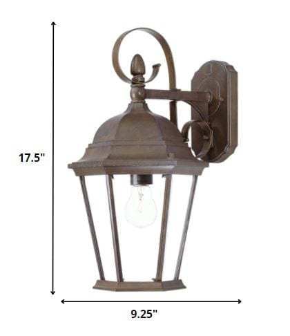 XL Dark Brown Swing Arm Hanging Lantern Wall Light - Homeroots - Flyclothing LLC