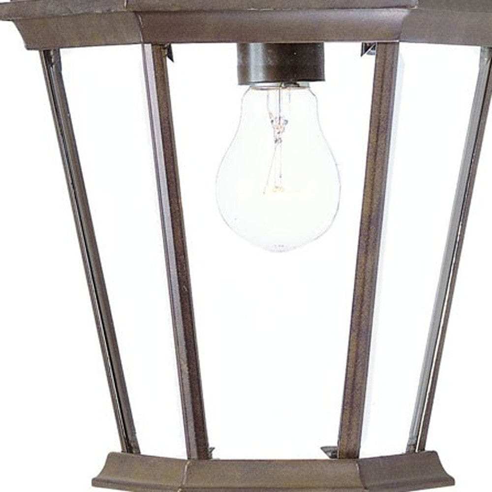 XL Dark Brown Swing Arm Hanging Lantern Wall Light - Homeroots - Flyclothing LLC