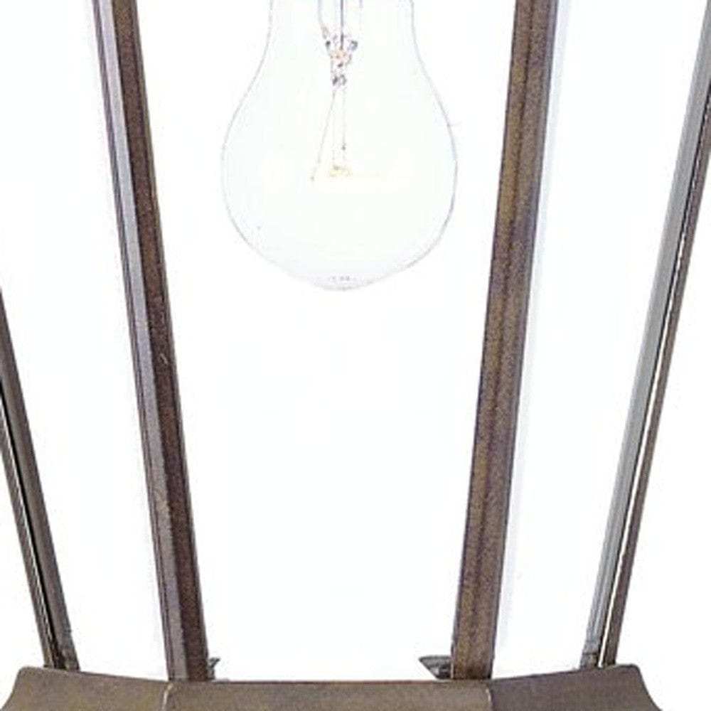 XL Dark Brown Swing Arm Hanging Lantern Wall Light - Homeroots - Flyclothing LLC