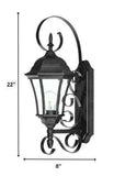 Matte Black Swing Arm Lantern Wall Light - Homeroots - Flyclothing LLC