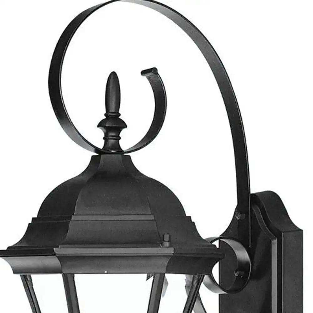 Matte Black Swing Arm Lantern Wall Light - Homeroots - Flyclothing LLC