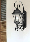 Matte Black Swing Arm Lantern Wall Light - Homeroots - Flyclothing LLC