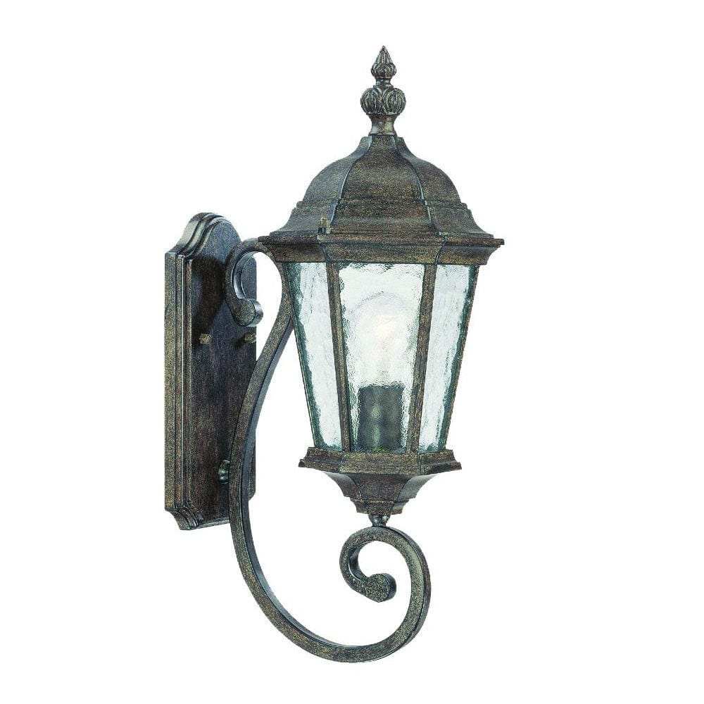 One Light Antique Black Carousel Lantern Wall Light - Homeroots - Flyclothing LLC