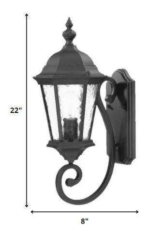One Light Matte Black Carousel Lantern Wall Light - Homeroots - Flyclothing LLC