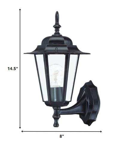 Antique Bronze Glass Lantern Wall Light - Homeroots - Flyclothing LLC