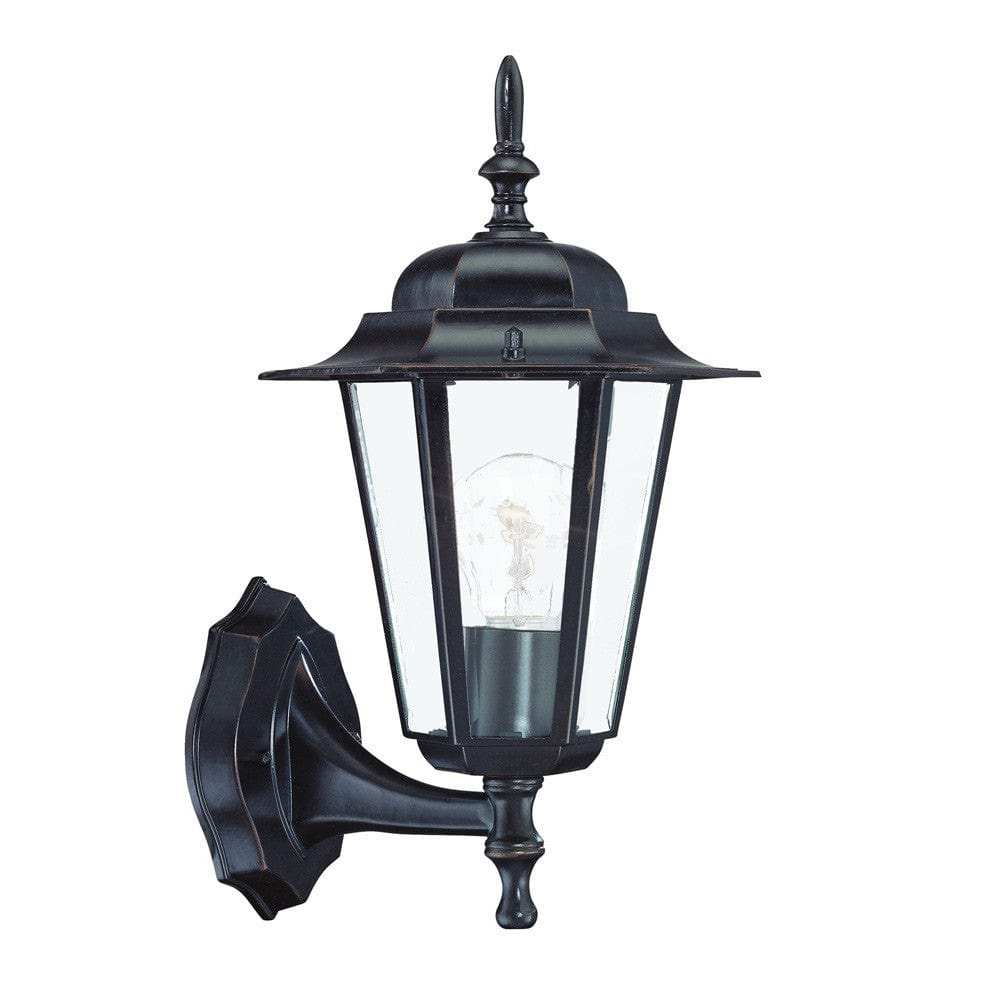 Antique Bronze Glass Lantern Wall Light - Homeroots - Flyclothing LLC
