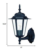 Matte Black Glass Lantern Wall Light - Homeroots - Flyclothing LLC