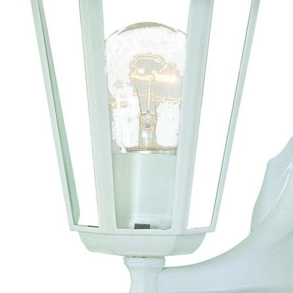 White Glass Lantern Wall Light - Homeroots - Flyclothing LLC