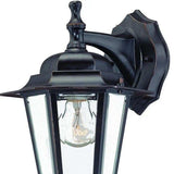 Antique Bronze Glass Hanging Lantern Wall Light - Homeroots - Flyclothing LLC