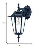 Matte Black Glass Hanging Lantern Wall Light - Homeroots - Flyclothing LLC