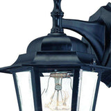 Matte Black Glass Hanging Lantern Wall Light - Homeroots - Flyclothing LLC