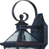 Two Light Antique Bronze Hammered Glass Wall Light - Homeroots - Flyclothing LLC