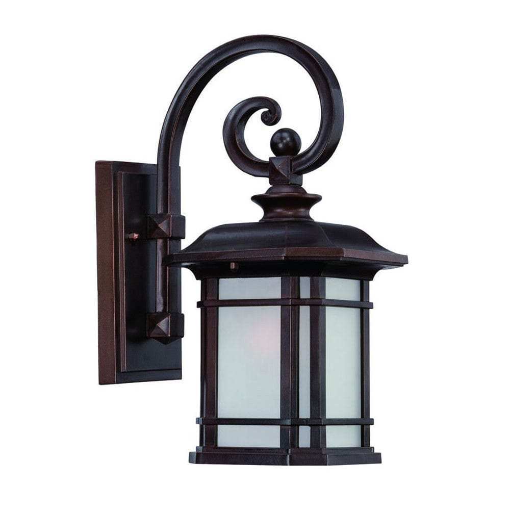 Antique Bronze Frosted Linen Glass Lantern Wall Light - Homeroots - Flyclothing LLC