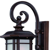 Antique Bronze Frosted Linen Glass Lantern Wall Light - Homeroots - Flyclothing LLC