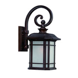 XL Antique Bronze Frosted Linen Glass Lantern Wall Light - Homeroots - Flyclothing LLC