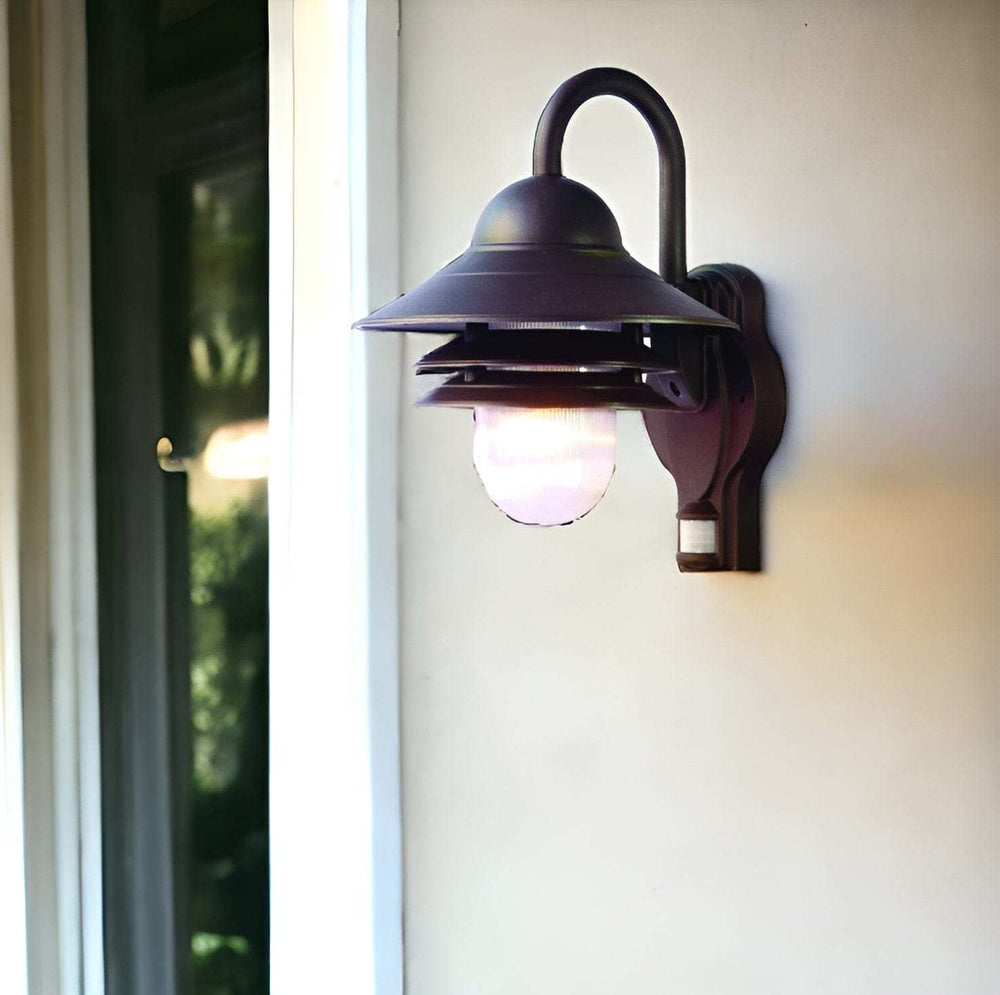 Antiqued Bronze Motion Sensor Outdoor Wall Light - Homeroots - Flyclothing LLC