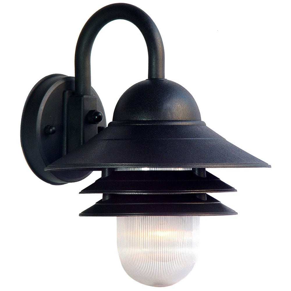 Matte Black Three Tier Lamp Shade Outdoor Wall Light - Homeroots - Flyclothing LLC