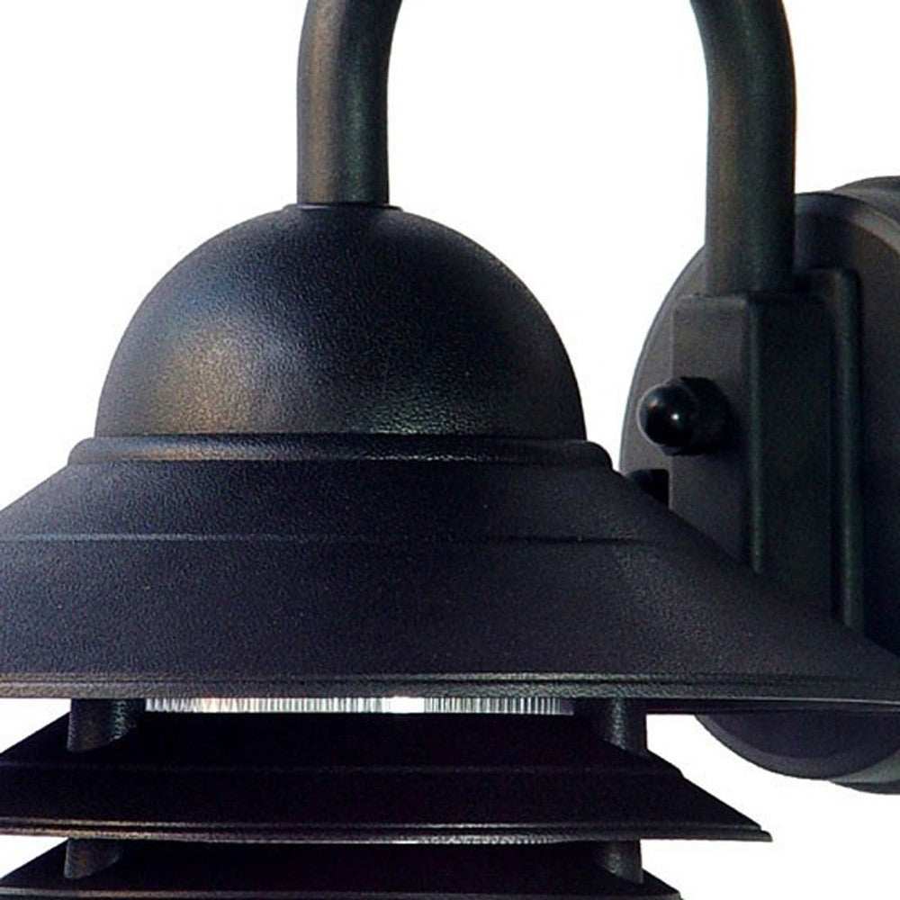 Matte Black Three Tier Lamp Shade Outdoor Wall Light - Homeroots - Flyclothing LLC