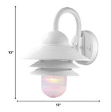 White Three Tier Lamp Shade Outdoor Wall Light - Homeroots - Flyclothing LLC
