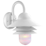 White Three Tier Lamp Shade Outdoor Wall Light - Homeroots - Flyclothing LLC