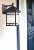 Antique Bronze Frosted Glass Lantern Wall Light - Homeroots - Flyclothing LLC
