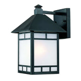 Matte Black Frosted Glass Lantern Wall Light - Homeroots - Flyclothing LLC
