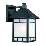 Matte Black Frosted Glass Lantern Wall Light - Homeroots - Flyclothing LLC