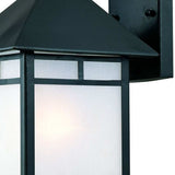 Matte Black Frosted Glass Lantern Wall Light - Homeroots - Flyclothing LLC
