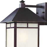 XL Antique Bronze Frosted Glass Lantern Wall Light - Homeroots - Flyclothing LLC