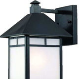 XL Matte Black Frosted Glass Lantern Wall Light - Homeroots - Flyclothing LLC