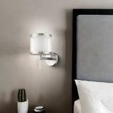 White and Silver Wall Light with Fabric Shade - Homeroots - Flyclothing LLC