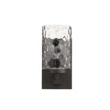 Bronze Metal and Pebbled Glass Wall Sconce - Homeroots - Flyclothing LLC
