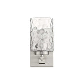 Silver Metal and Pebbled Glass Wall Sconce - Homeroots - Flyclothing LLC