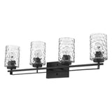 Livvy 4-Light Matte Black Vanity - Homeroots - Flyclothing LLC