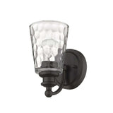 Bronze Metal and Pebbled Glass Wall Light - Homeroots - Flyclothing LLC