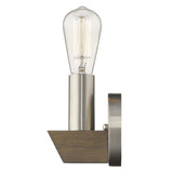 Silver Metal and Wood Wall Sconce - Homeroots - Flyclothing LLC