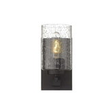 Bronze Metal and Textured Glass Wall Sconce - Homeroots - Flyclothing LLC