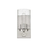 Silver Metal and Textured Glass Wall Sconce - Homeroots - Flyclothing LLC