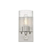 Silver Metal and Textured Glass Wall Sconce - Homeroots - Flyclothing LLC