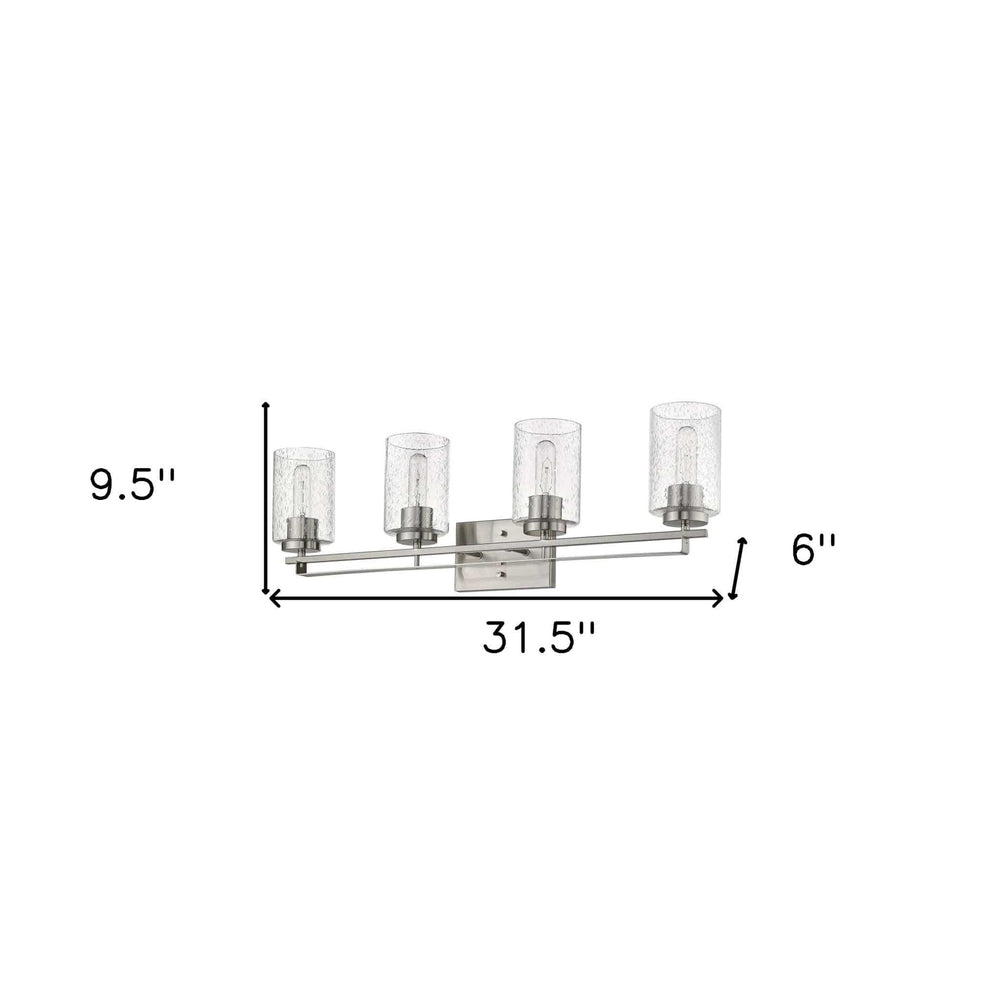 Orella 4-Light Satin Nickel Vanity - Homeroots - Flyclothing LLC