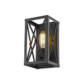 Matte Black Metal Geometric Wall Light - Homeroots - Flyclothing LLC