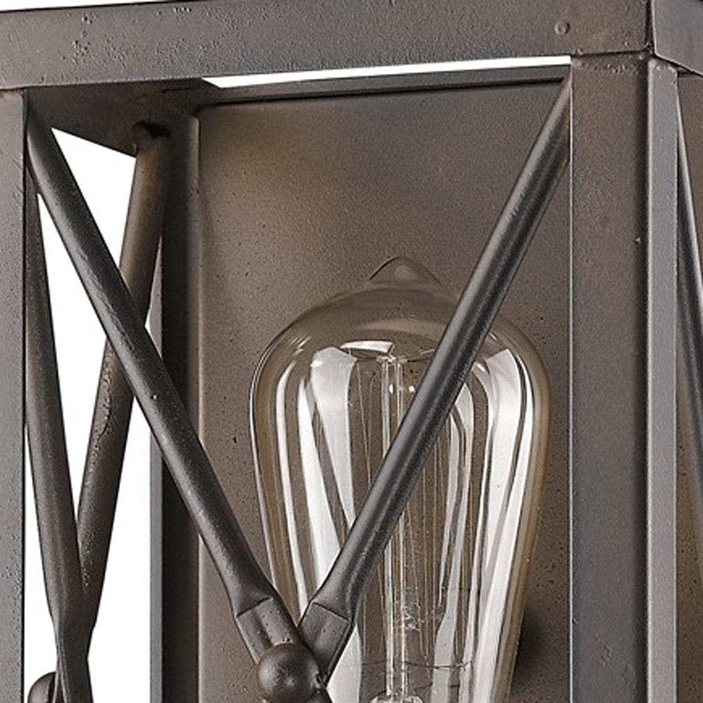 Antique Bronze Metal Geometric Wall Light - Homeroots - Flyclothing LLC