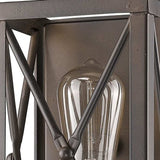 Antique Bronze Metal Geometric Wall Light - Homeroots - Flyclothing LLC