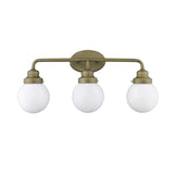 Portsmith 3-Light Raw Brass Vanity - Homeroots - Flyclothing LLC